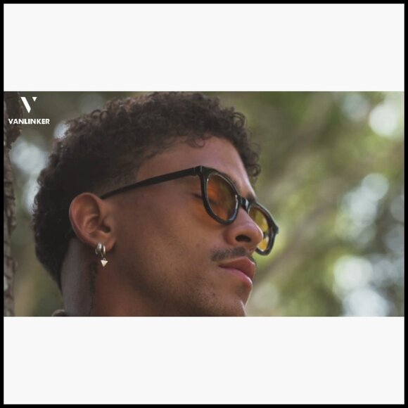 Retro Round Sunglasses with UV400 Protection Plastic Frame main image 5